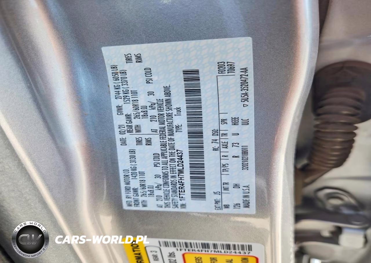 2021 Ford Ranger Xl VIN:1FTER4FH7MLD24437 - 12