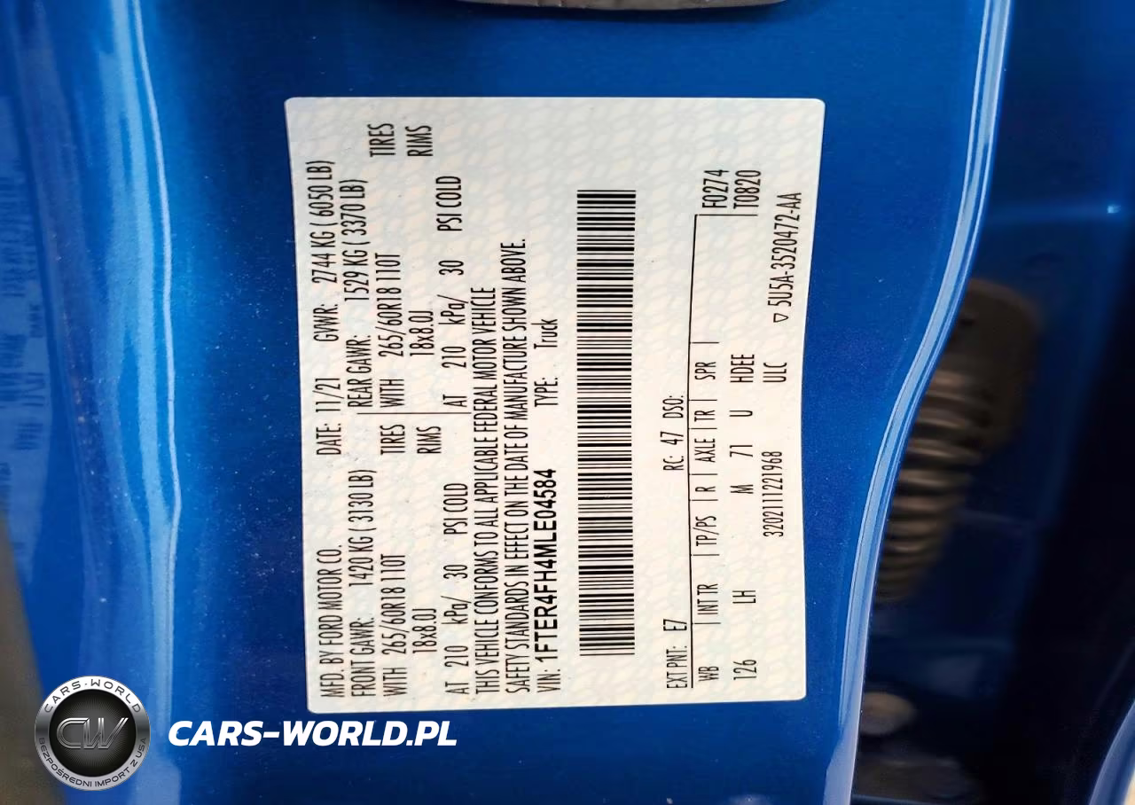 2021 Ford Ranger Xl VIN:1FTER4FH4MLE04584 - 12