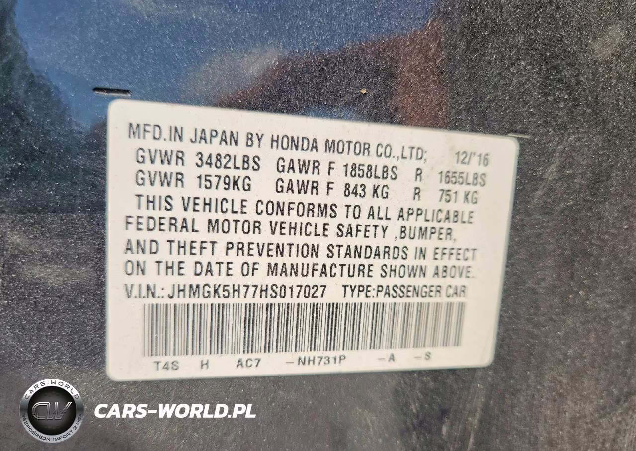 2017 Honda Fit Ex VIN:JHMGK5H77HS017027 - 12