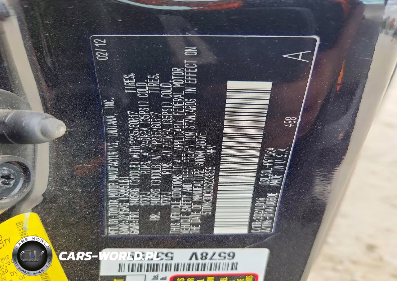 2012 Toyota Sienna Xle 8-Passenger VIN:5TDYK3DC3CS233858 - 13
