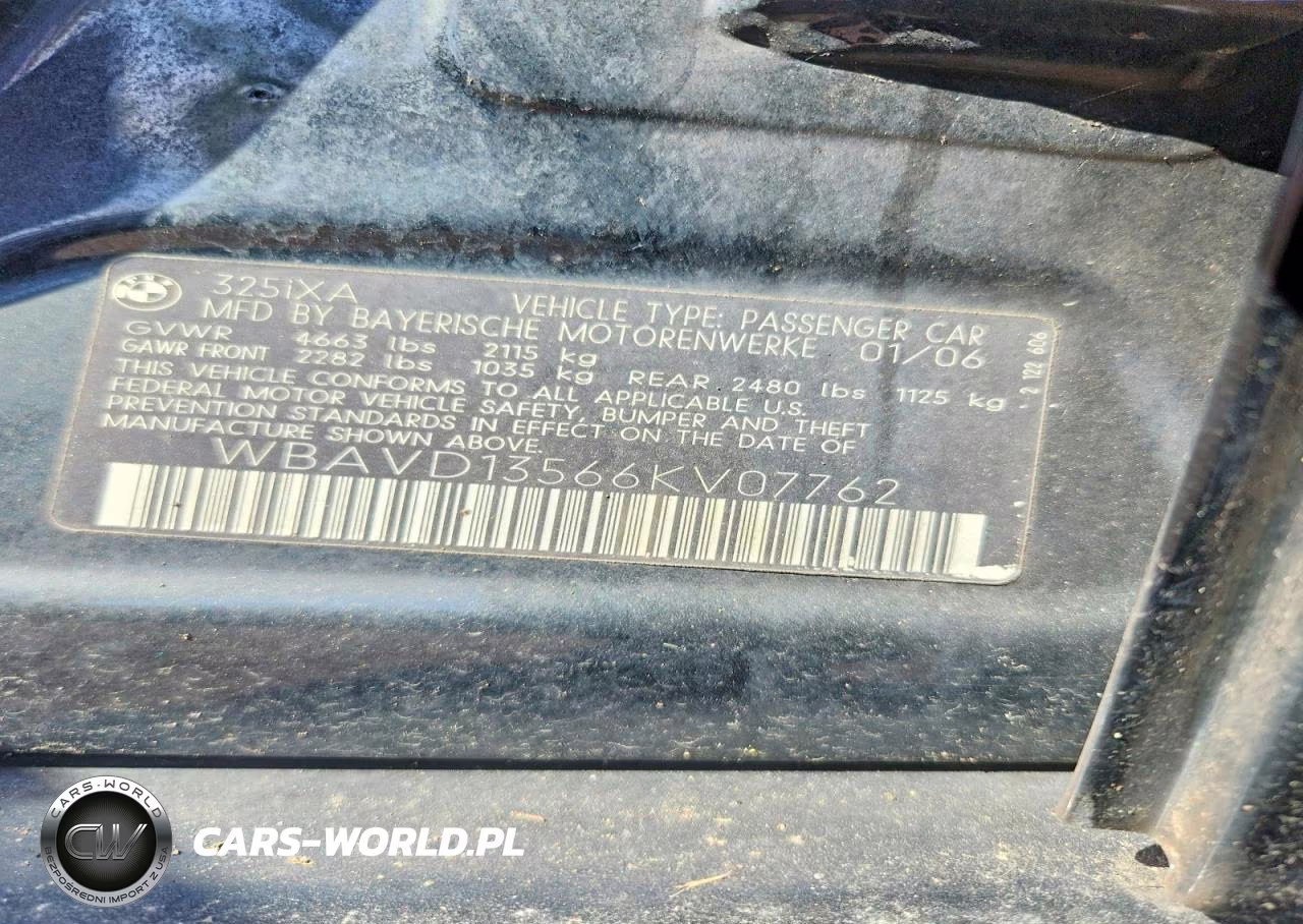 2006 BMW 325 Xi VIN:WBAVD13566KV07762 - 12