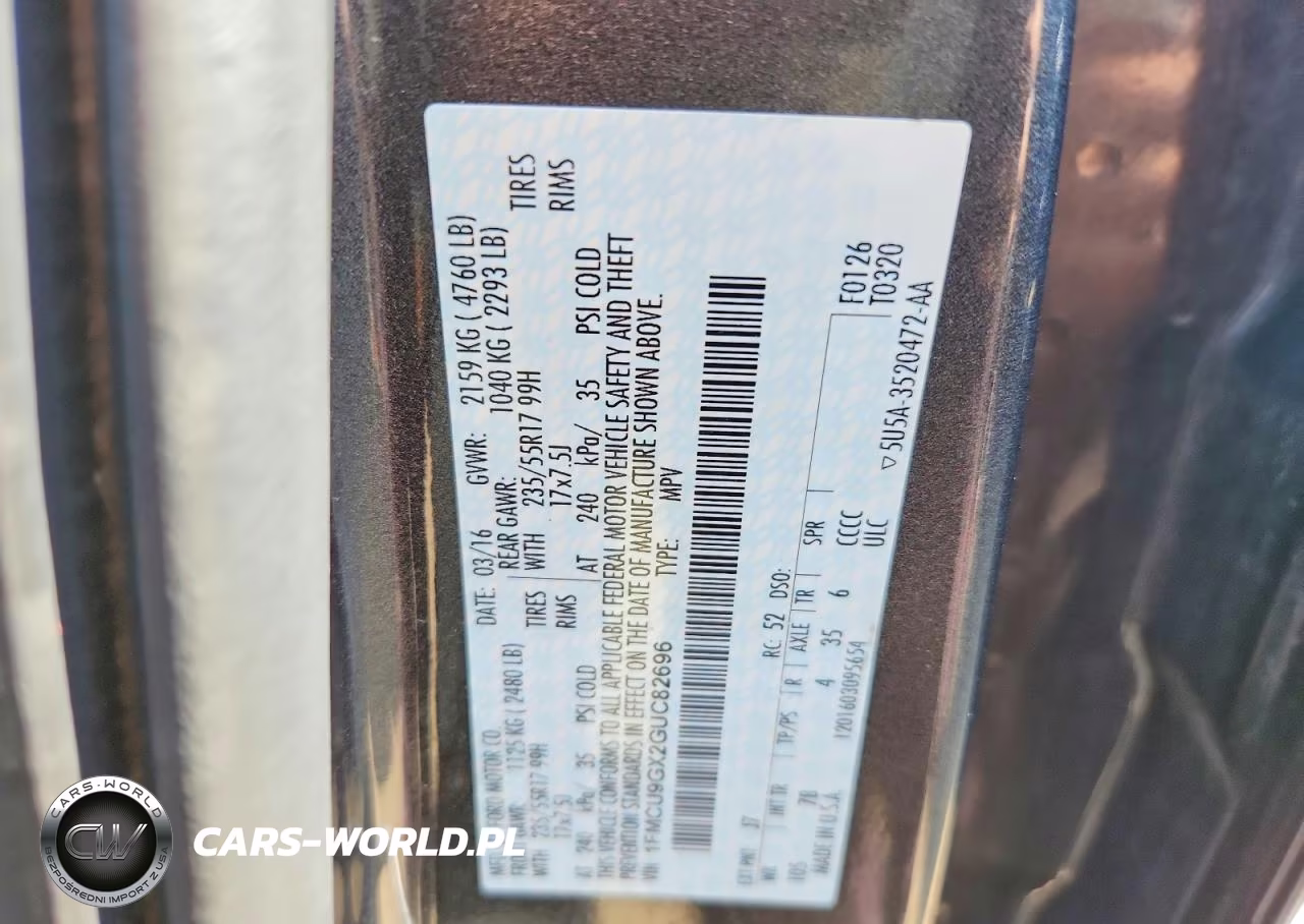 2016 Ford Escape Se VIN:1FMCU9GX2GUC82696 - 13