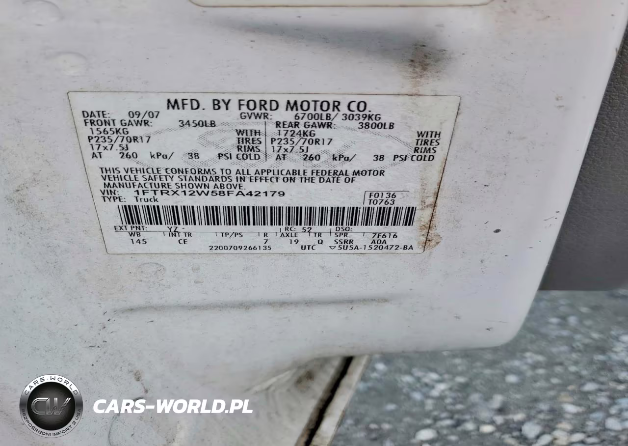 2008 Ford F150 VIN:1FTRX12W58FA42179 - 13