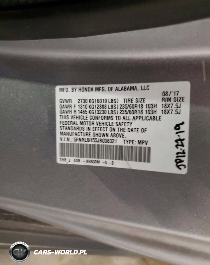 2018 Honda Odyssey Ex VIN:5FNRL6H55JB036321 - 13