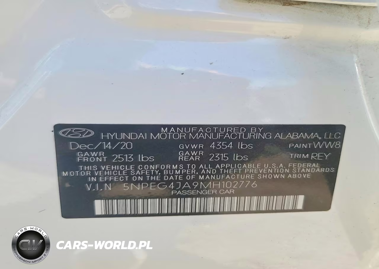 2021 Hyundai Sonata Se VIN:5NPEG4JA9MH102776 - 12