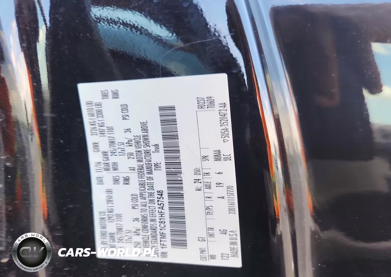 2017 Ford F150 VIN:1FTMF1C81HFA57548 - 12