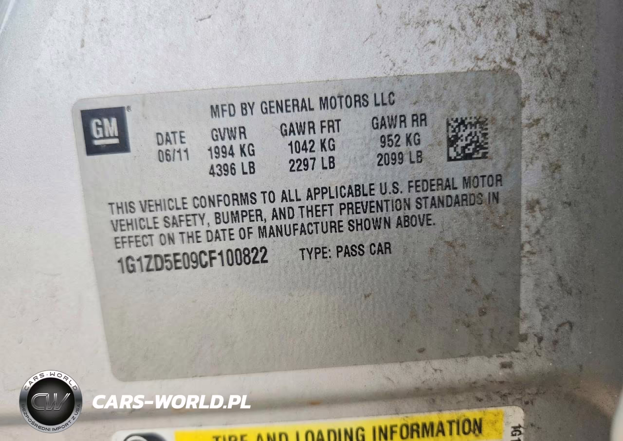 2012 Chevrolet Malibu 2Lt VIN:1G1ZD5E09CF100822 - 12