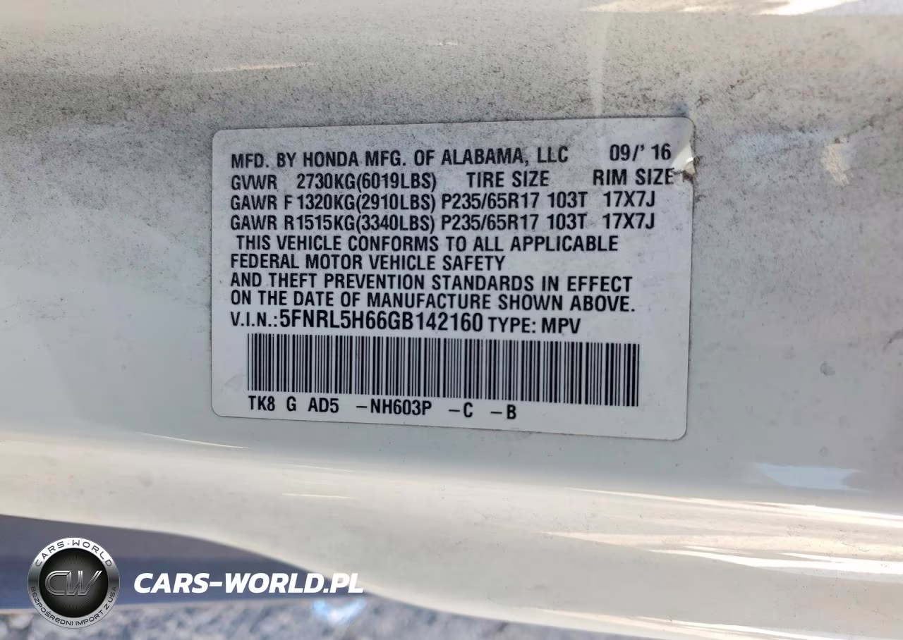2016 Honda Odyssey Exl VIN:5FNRL5H66GB142160 - 13