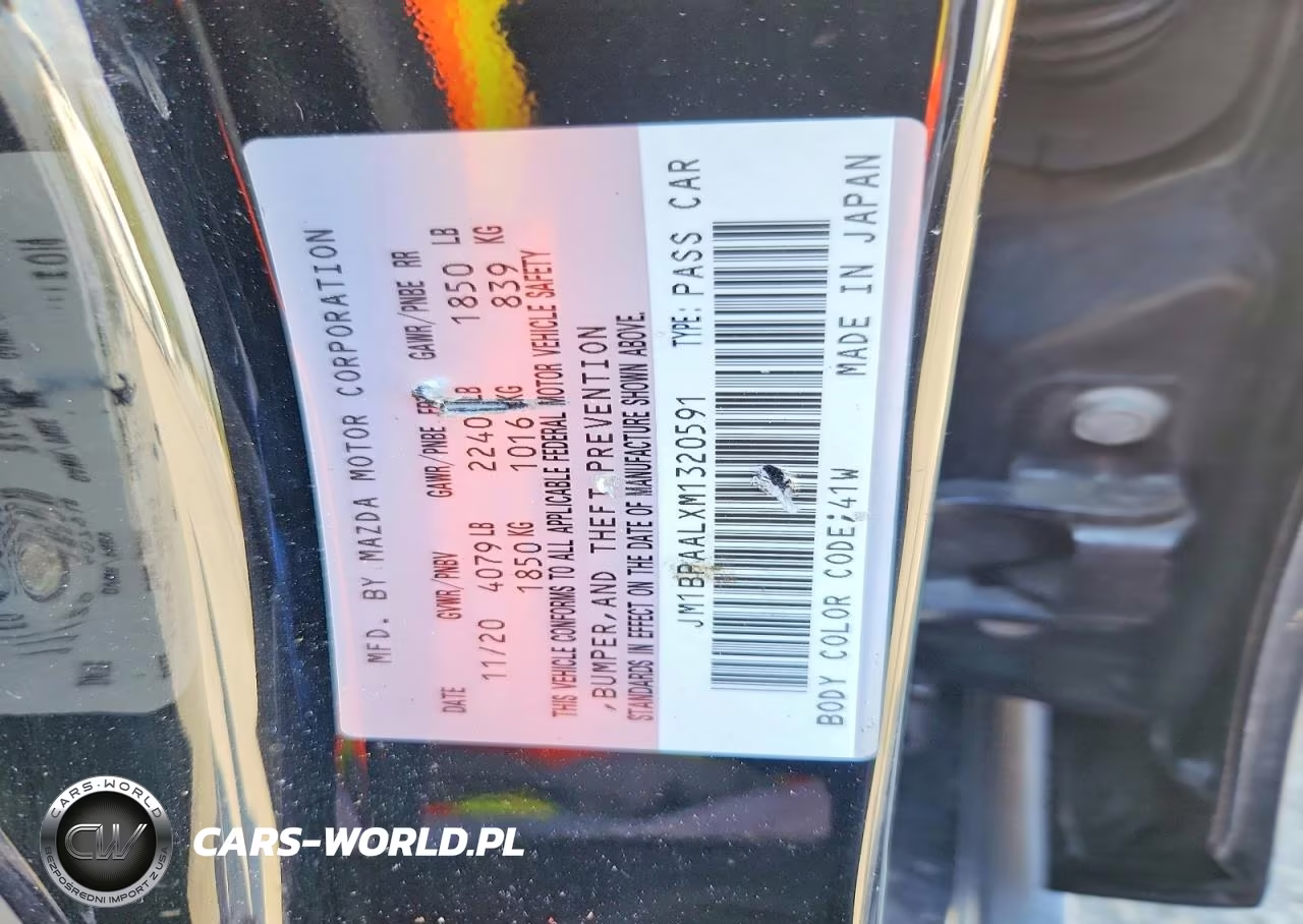 2021 Mazda 3 VIN:JM1BPAALXM1320591 - 13