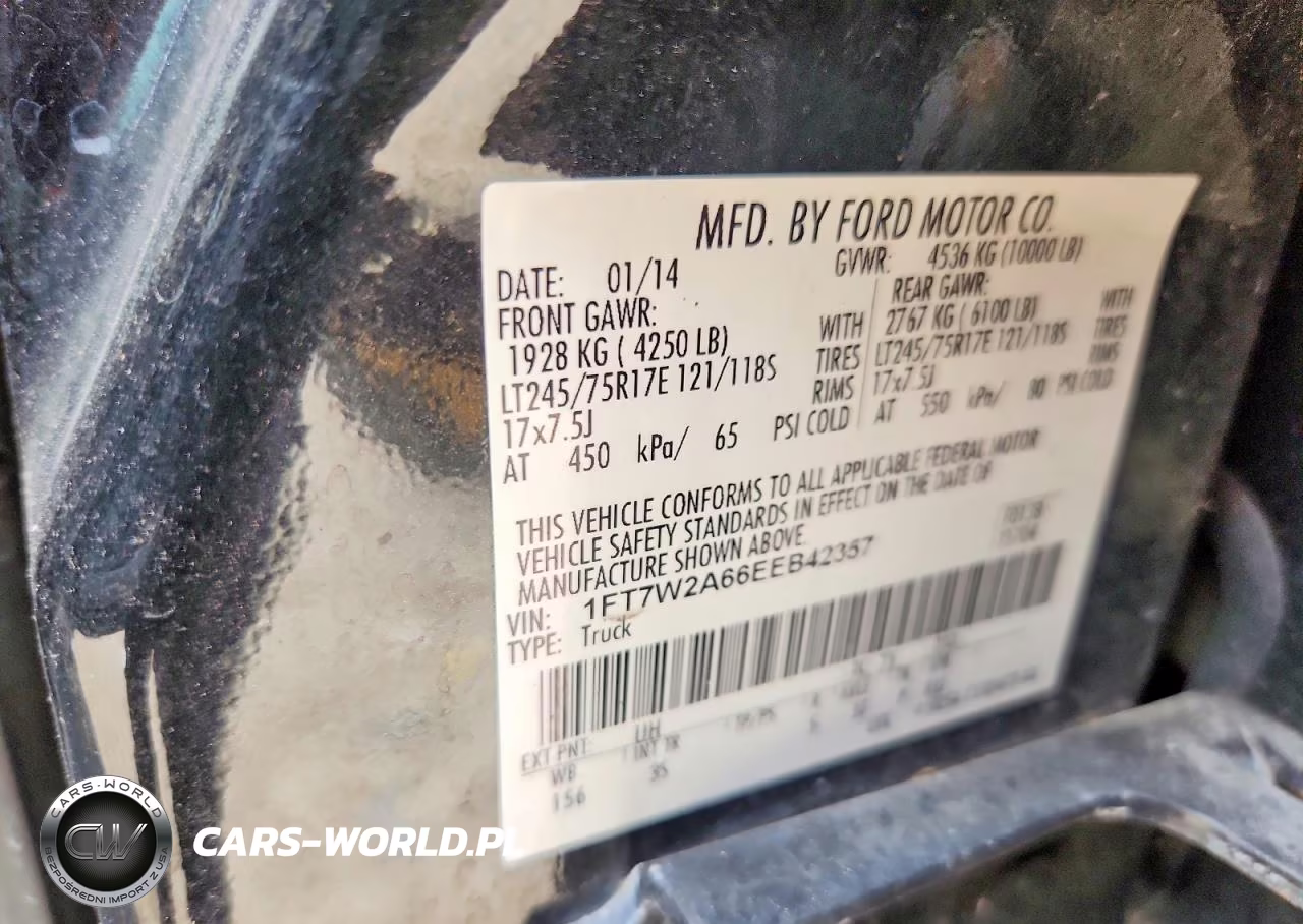 2014 Ford F250 Super Duty VIN:1FT7W2A66EEB42357 - 12