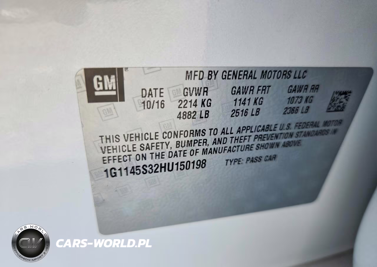 2017 Chevrolet Impala Premier VIN:1G1145S32HU150198 - 12