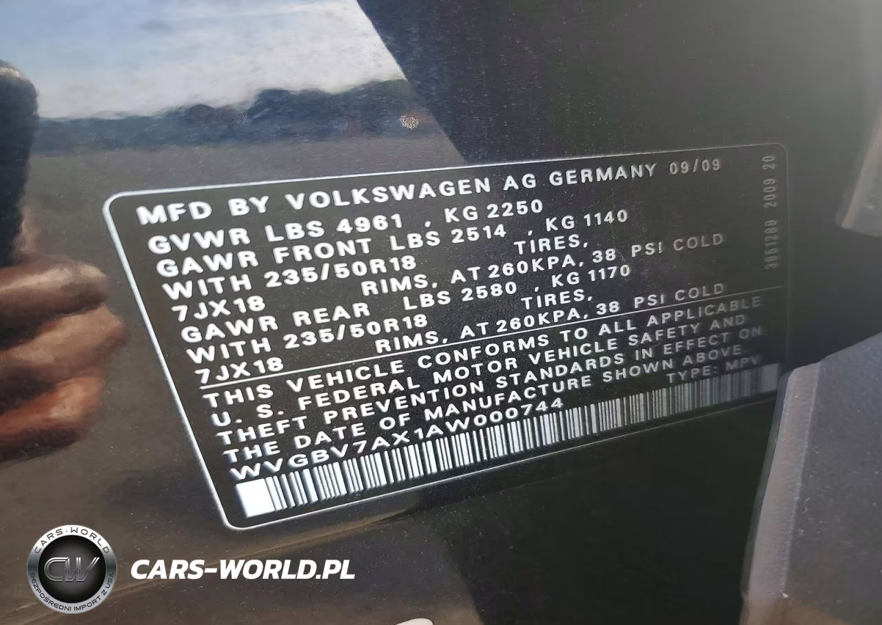 2010 Volkswagen Tiguan Se VIN:WVGBV7AX1AW000744 - 13