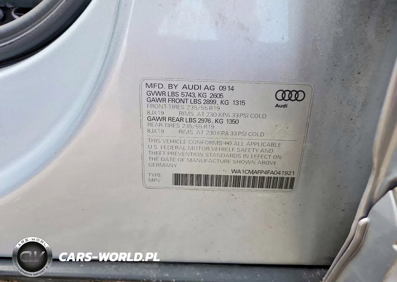 2015 Audi Q5 Tdi Premium Plus VIN:WA1CMAFP4FA041921 - 13