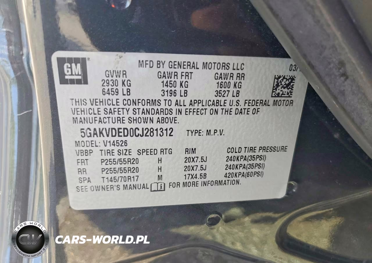 2012 Buick Enclave VIN:5GAKVDED0CJ281312 - 12