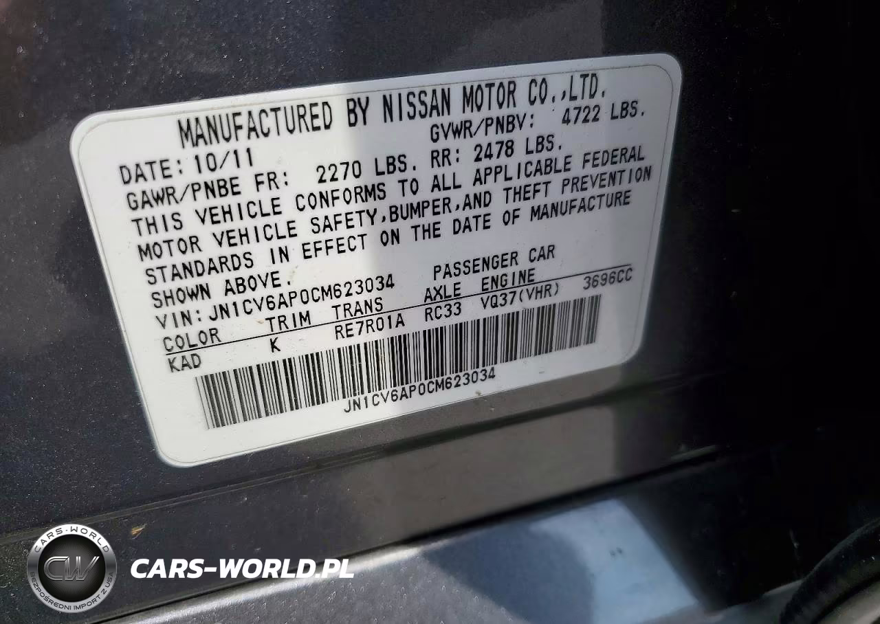 2012 Infiniti G37 Sedan Journey VIN:JN1CV6AP0CM623034 - 13