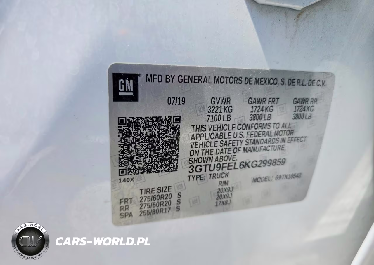 2019 GMC Sierra K1500 Denali VIN:3GTU9FEL6KG299859 - 12