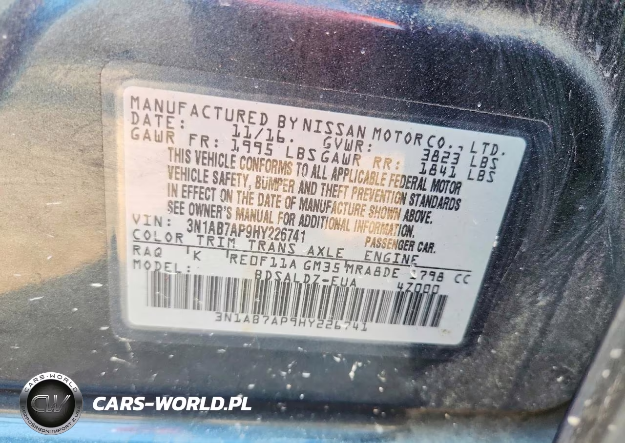 2017 Nissan Sentra Sv VIN:3N1AB7AP9HY226741 - 13