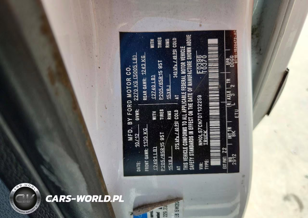 2013 Ford Transit Connect Xl Delivery Van VIN:NM0LS7CN7DT132259 - 13