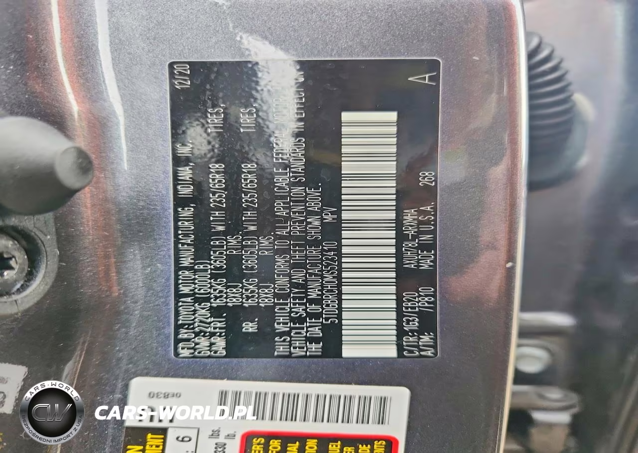 2021 Toyota Highlander Hybrid Xle VIN:5TDGBRCH0MS523410 - 12