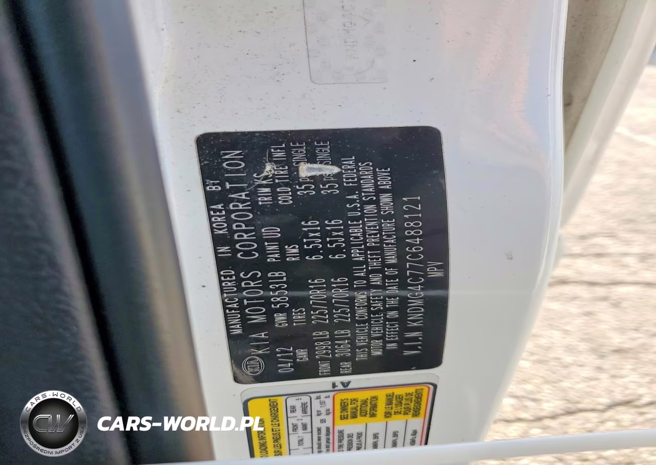 2012 Kia Sedona Lx VIN:KNDMG4C77C6488121 - 13