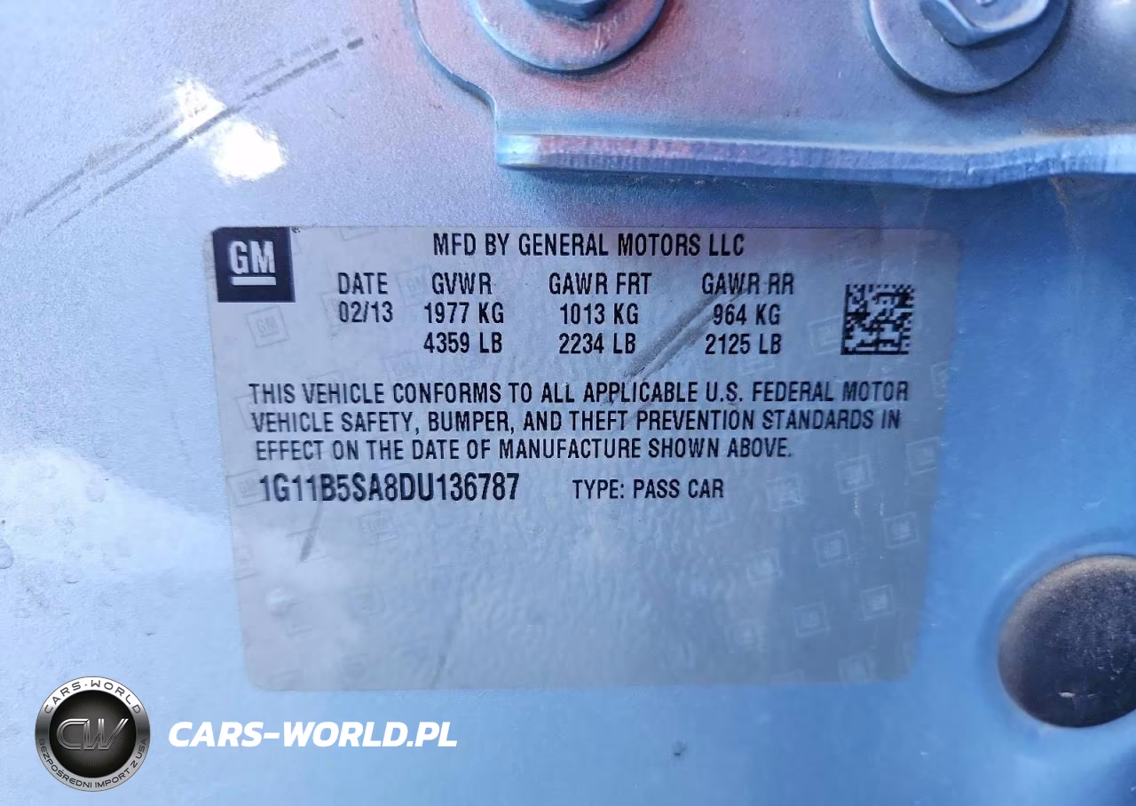 2013 Chevrolet Malibu Ls VIN:1G11B5SA8DU136787 - 12