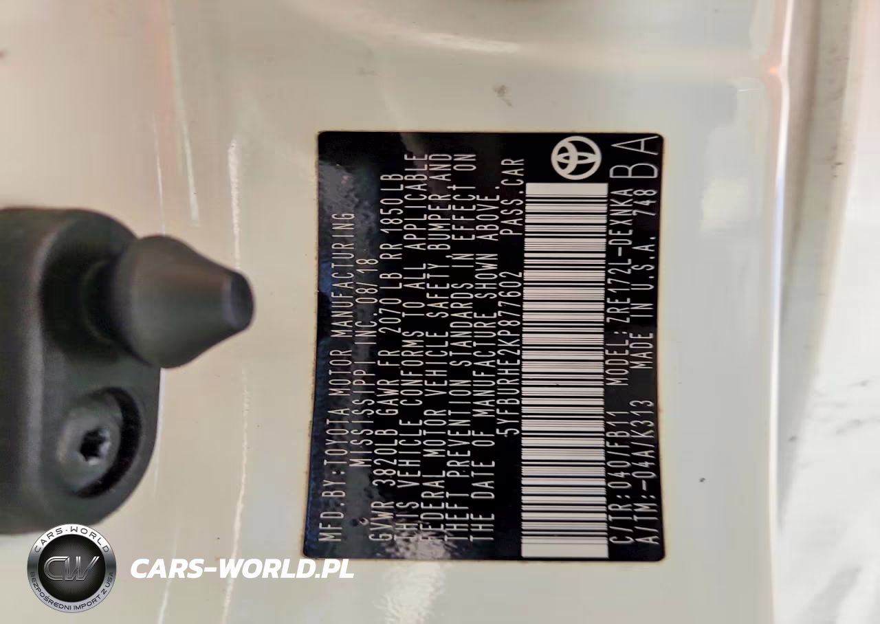 2019 Toyota Corolla Le VIN:5YFBURHE2KP877602 - 12