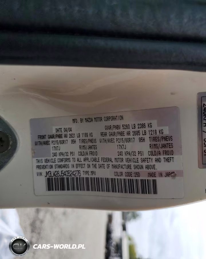2004 Mazda Mpv Wagon VIN:JM3LW28J540524276 - 13