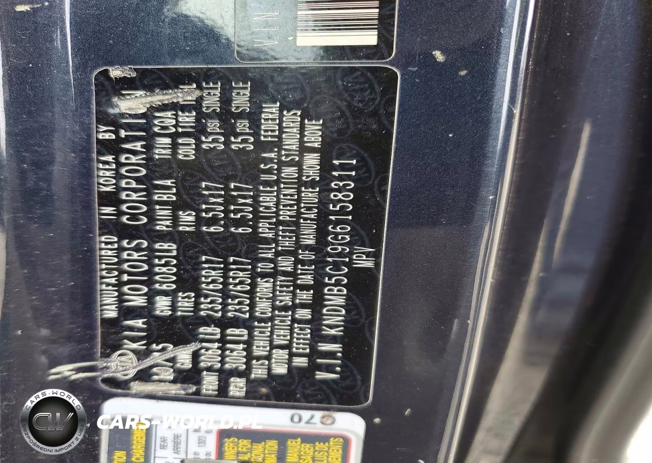 2016 Kia Sedona Lx VIN:KNDMB5C19G6158311 - 13