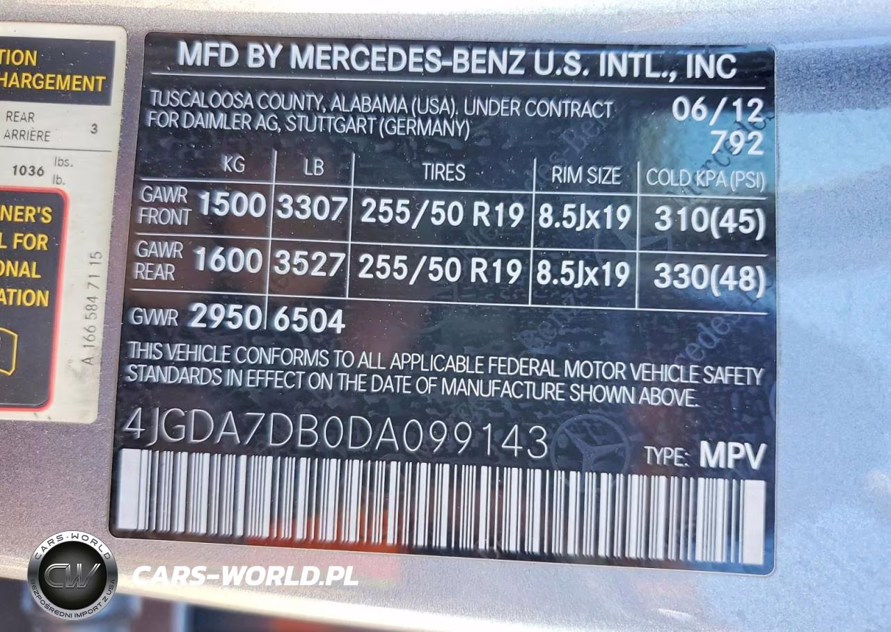 2013 Mercedes-Benz Ml 550 4Matic VIN:4JGDA7DB0DA099143 - 13