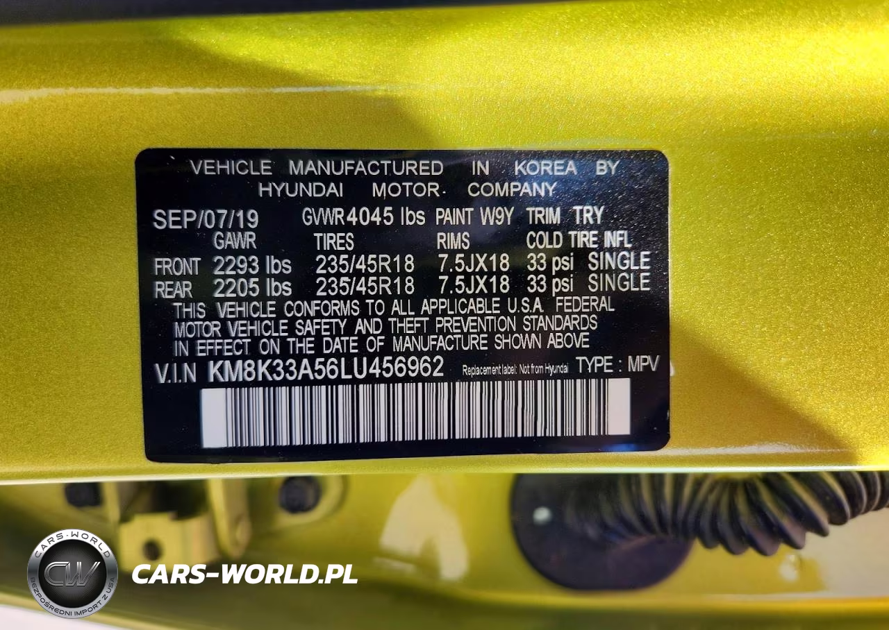 2020 Hyundai Kona Limited VIN:KM8K33A56LU456962 - 12