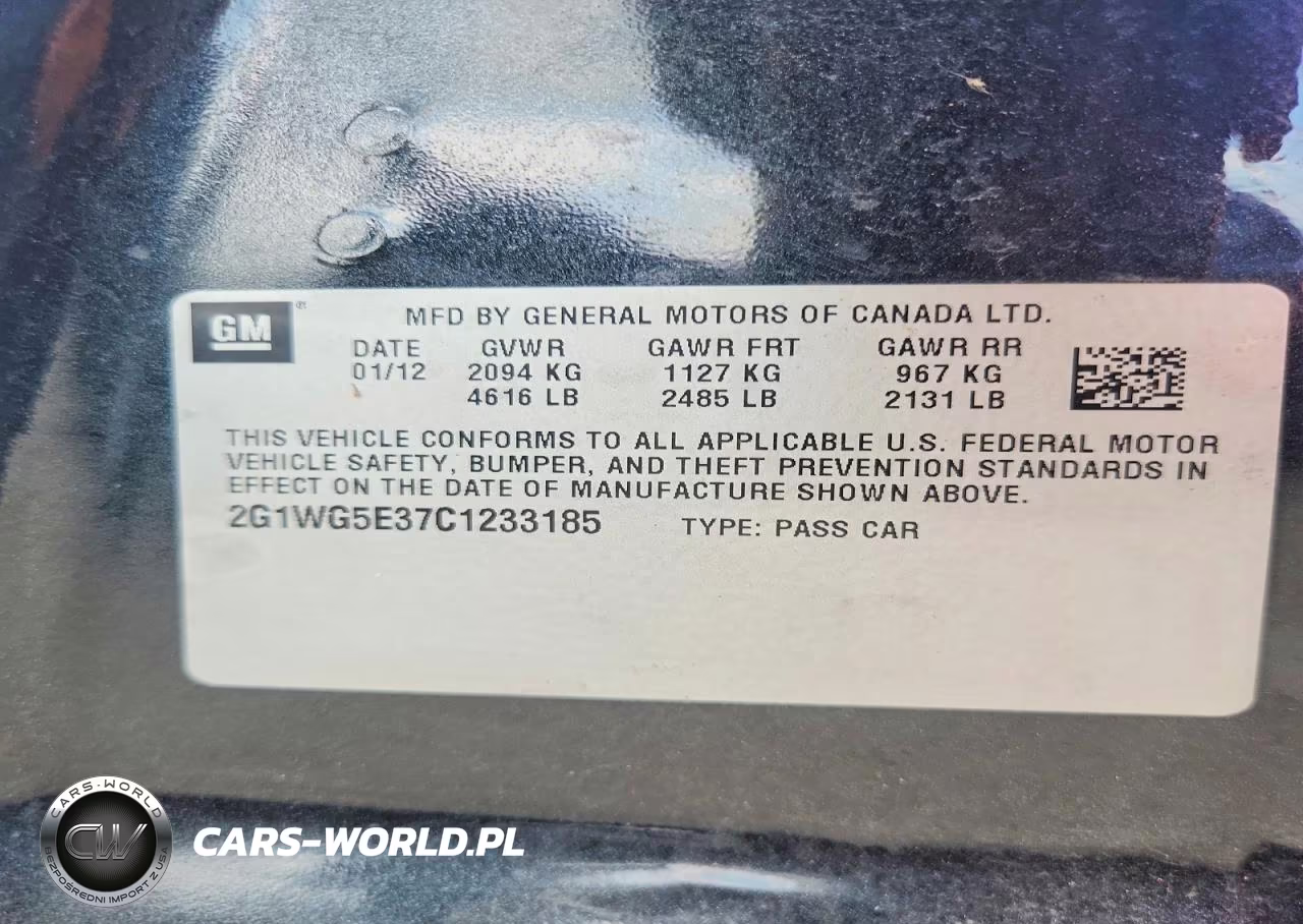 2012 Chevrolet Impala Lt VIN:2G1WG5E37C1233185 - 13