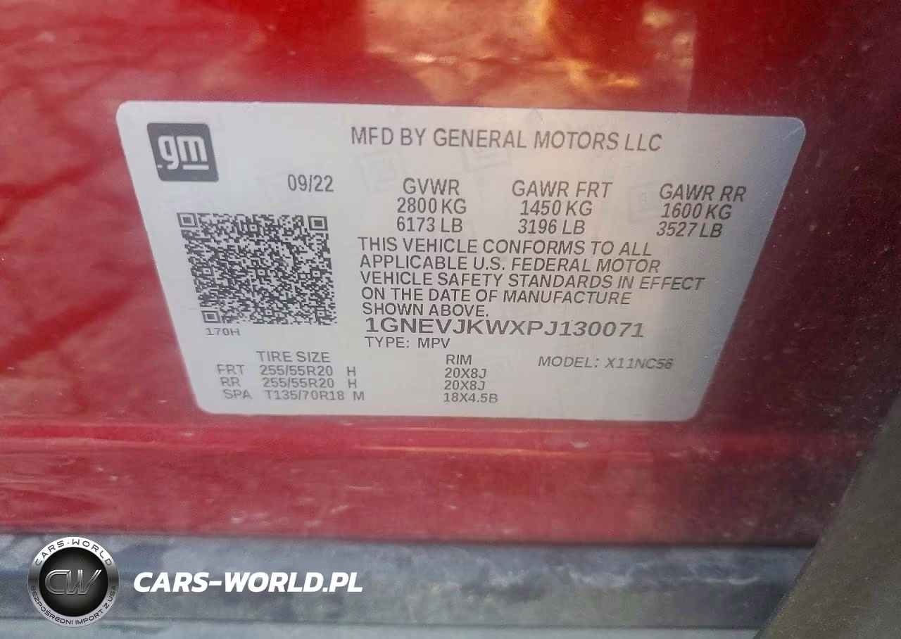 2023 Chevrolet Traverse Rs VIN:1GNEVJKWXPJ130071 - 13
