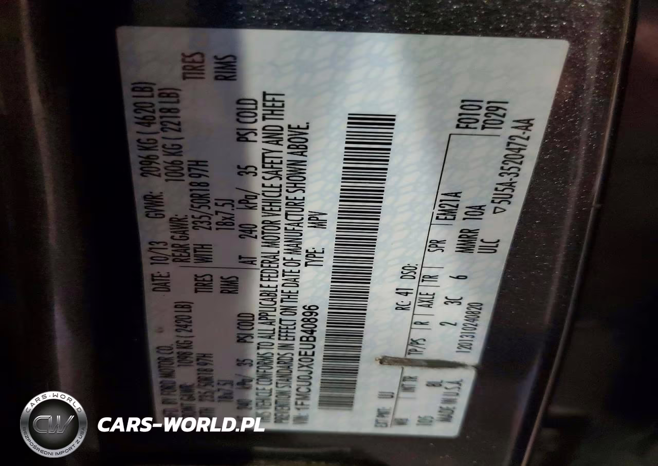 2014 Ford Escape Titanium VIN:1FMCU0JX0EUB40896 - 13