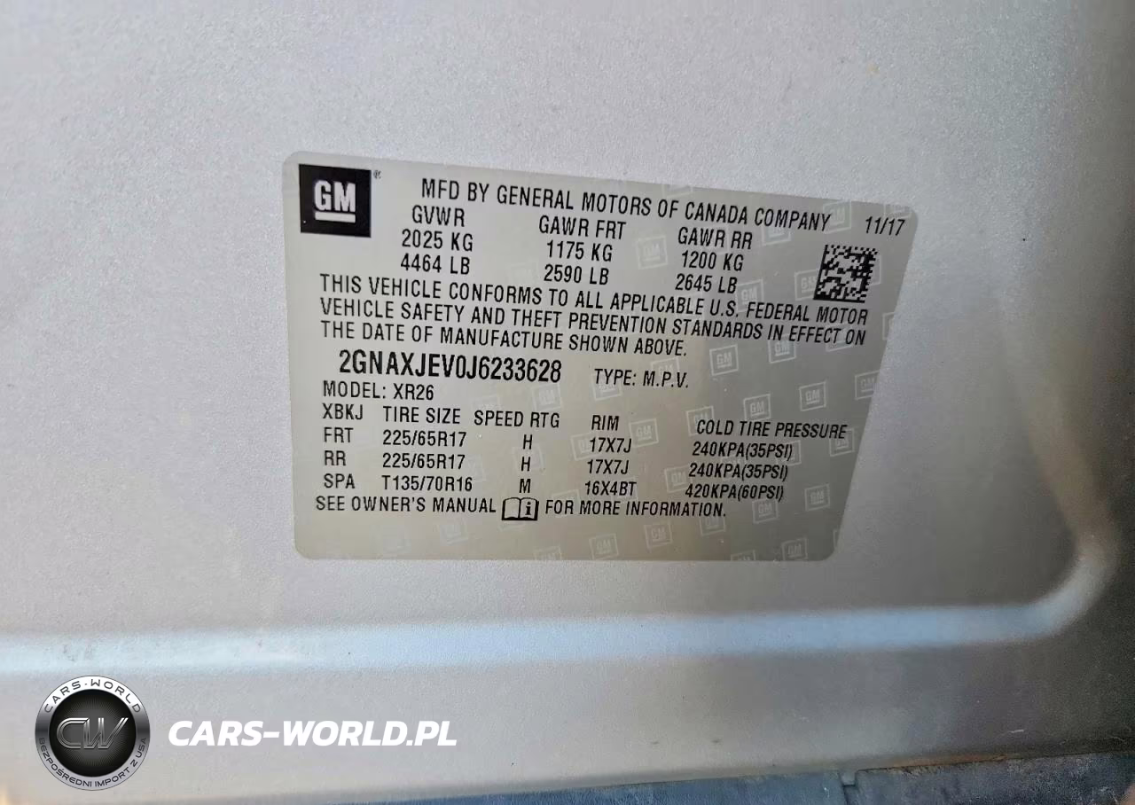 2018 Chevrolet Equinox Lt VIN:2GNAXJEV0J6233628 - 12