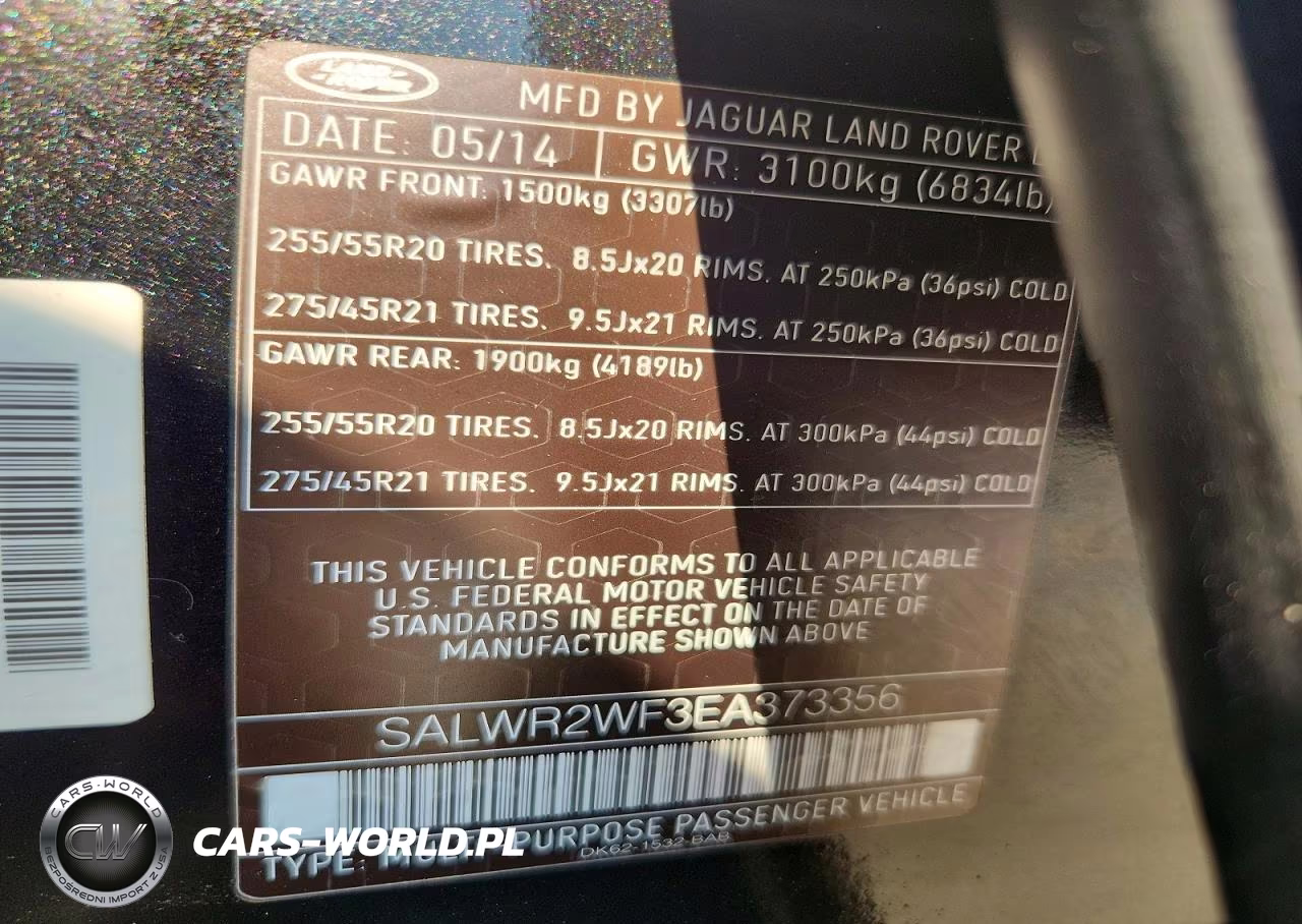 2014 Land Rover Range Rover Sport Hse VIN:SALWR2WF3EA373356 - 12