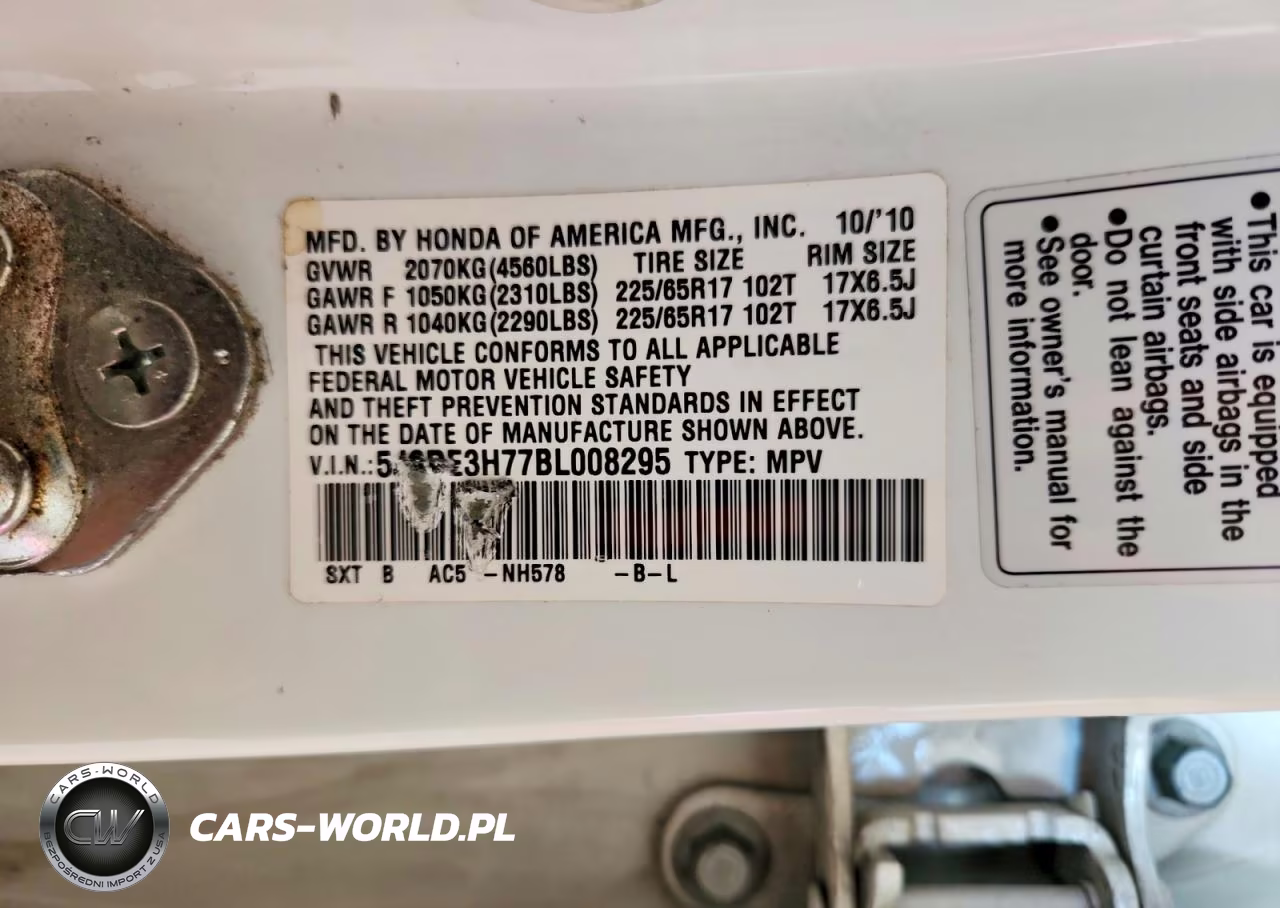 2011 Honda Cr-V Exl VIN:5J6RE3H77BL008295 - 13