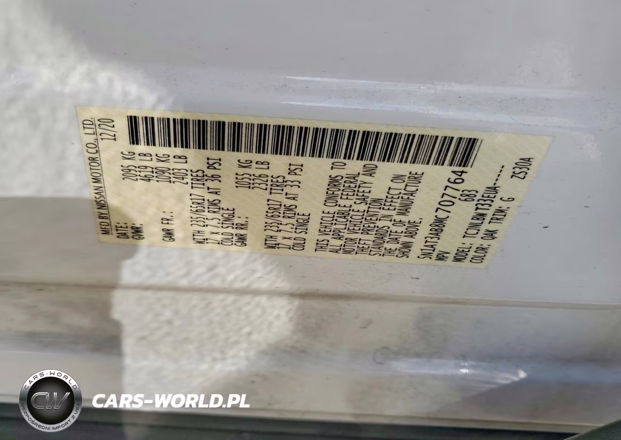 2021 Nissan Rogue S VIN:5N1AT3AB8MC707764 - 14