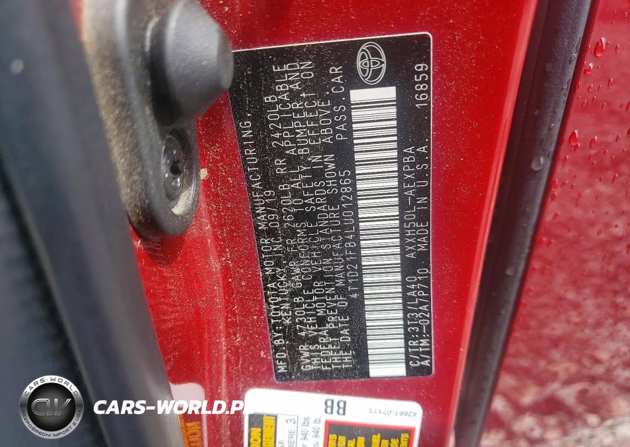 2020 Toyota Avalon Limited VIN:4T1D21FB4LU012865 - 12