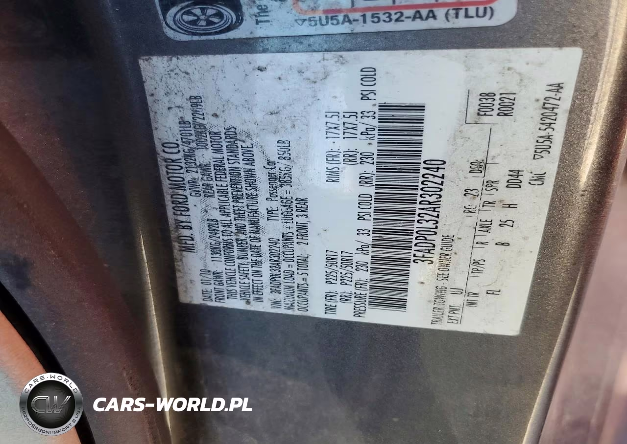 2010 Ford Fusion Hybrid VIN:3FADP0L32AR302240 - 12