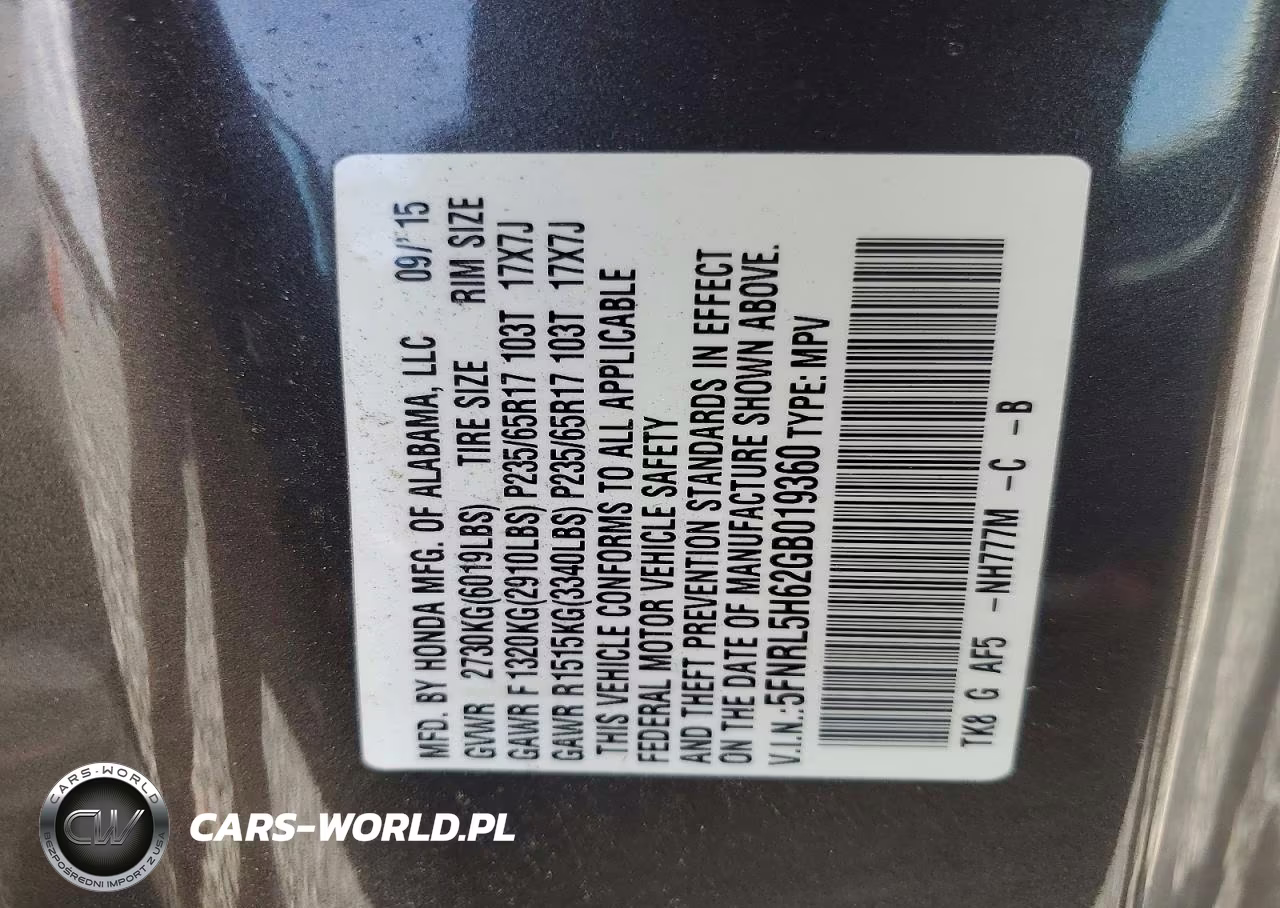 2016 Honda Odyssey Exl VIN:5FNRL5H62GB019360 - 13