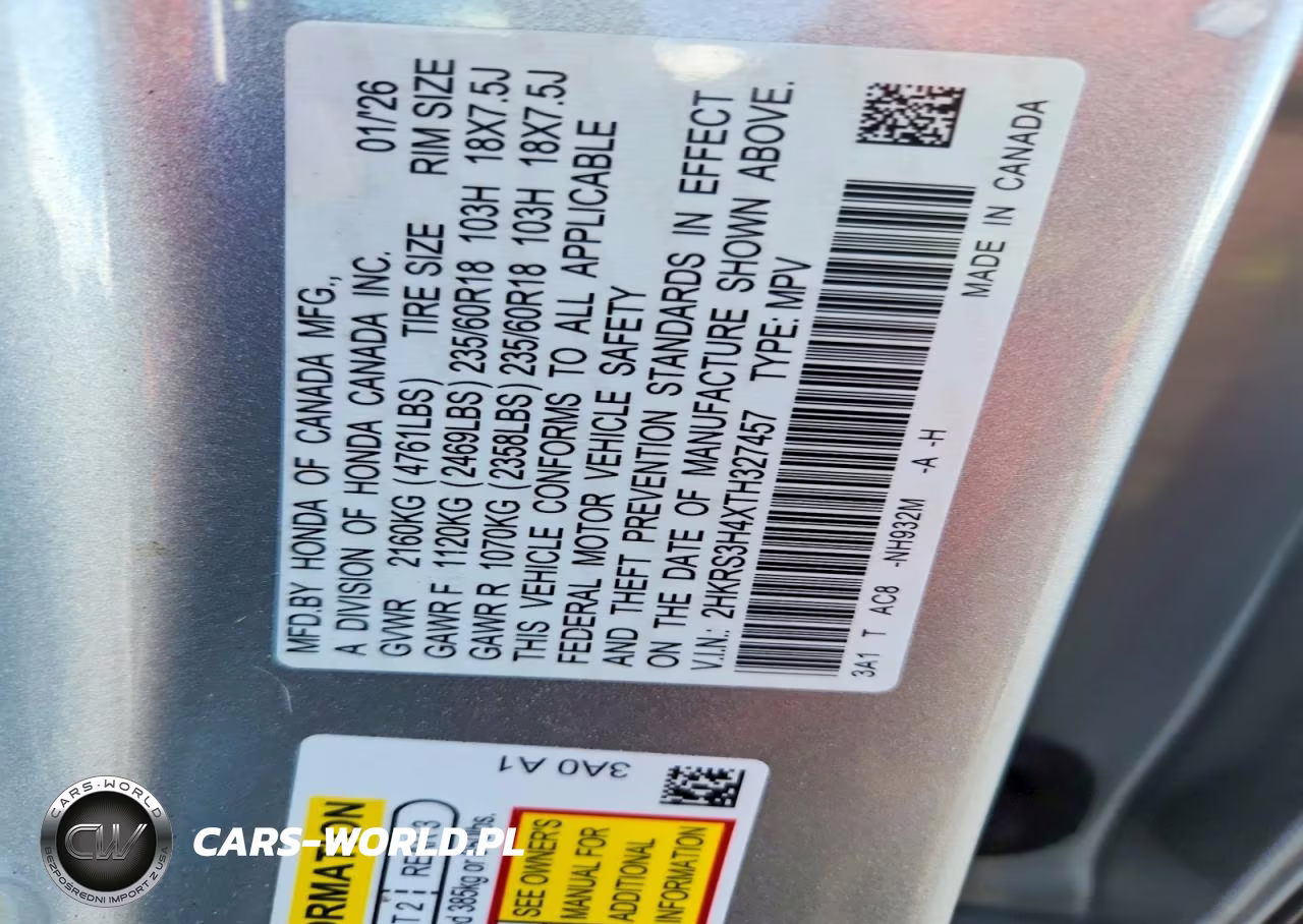 2026 Honda Cr-V Ex VIN:2HKRS3H4XTH327457 - 14