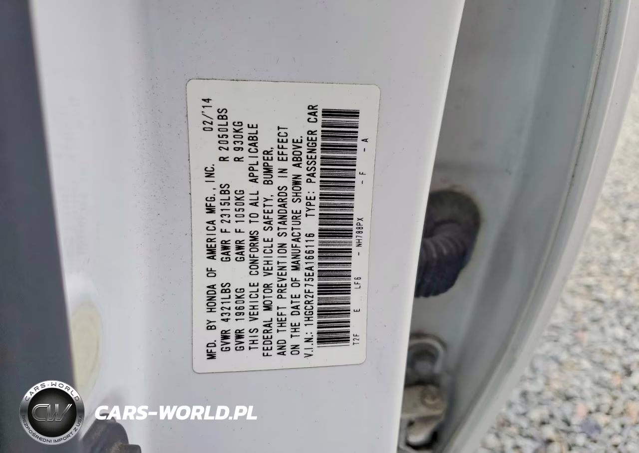 2014 Honda Accord Ex VIN:1HGCR2F75EA166116 - 12