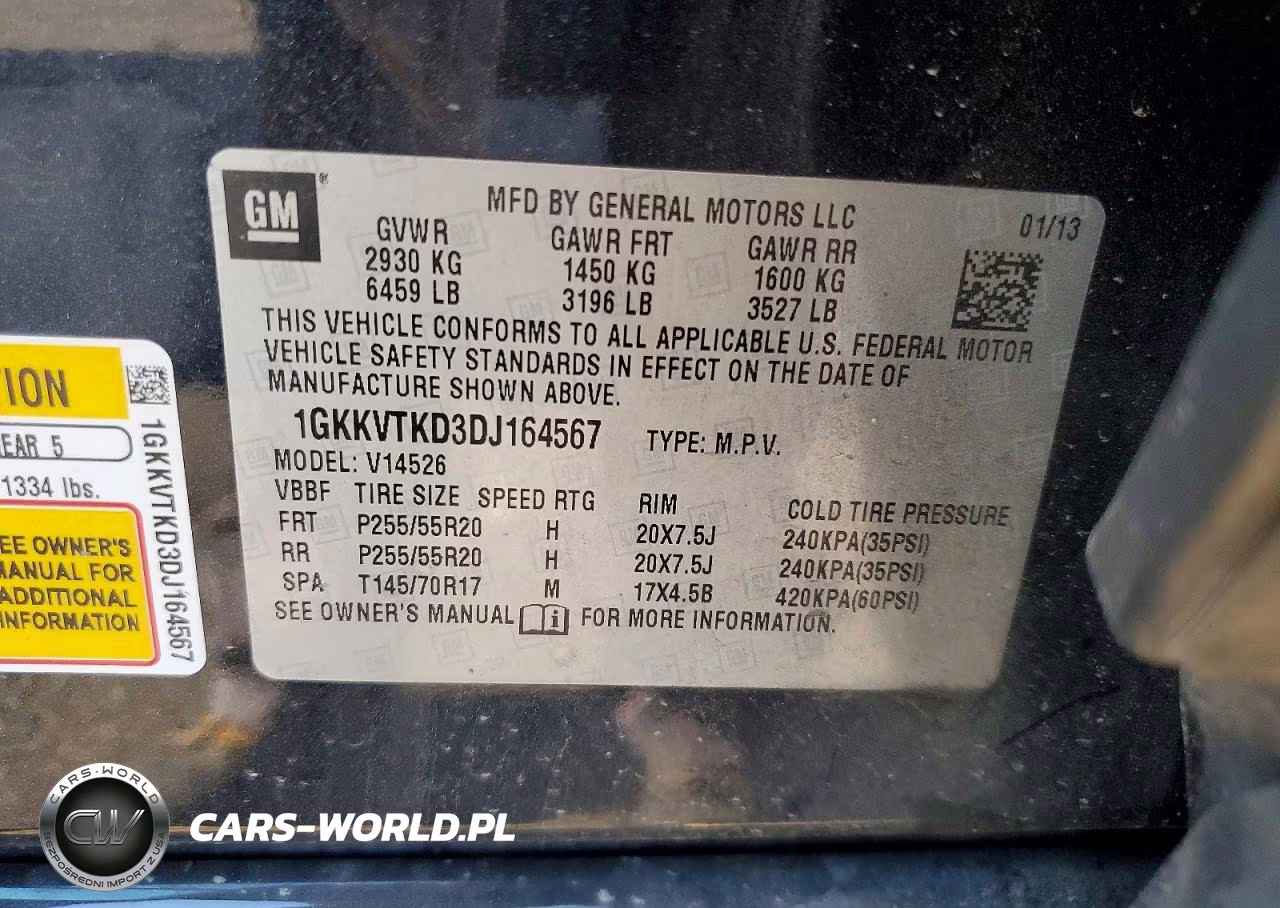 2013 GMC Acadia Denali VIN:1GKKVTKD3DJ164567 - 13