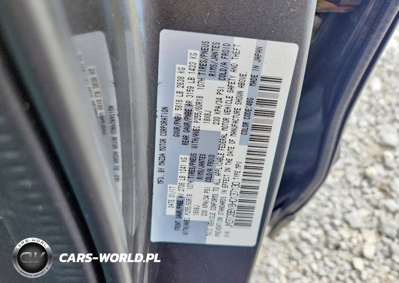 2017 Mazda Cx-9 Sport VIN:JM3TCBBY8H0137130 - 13