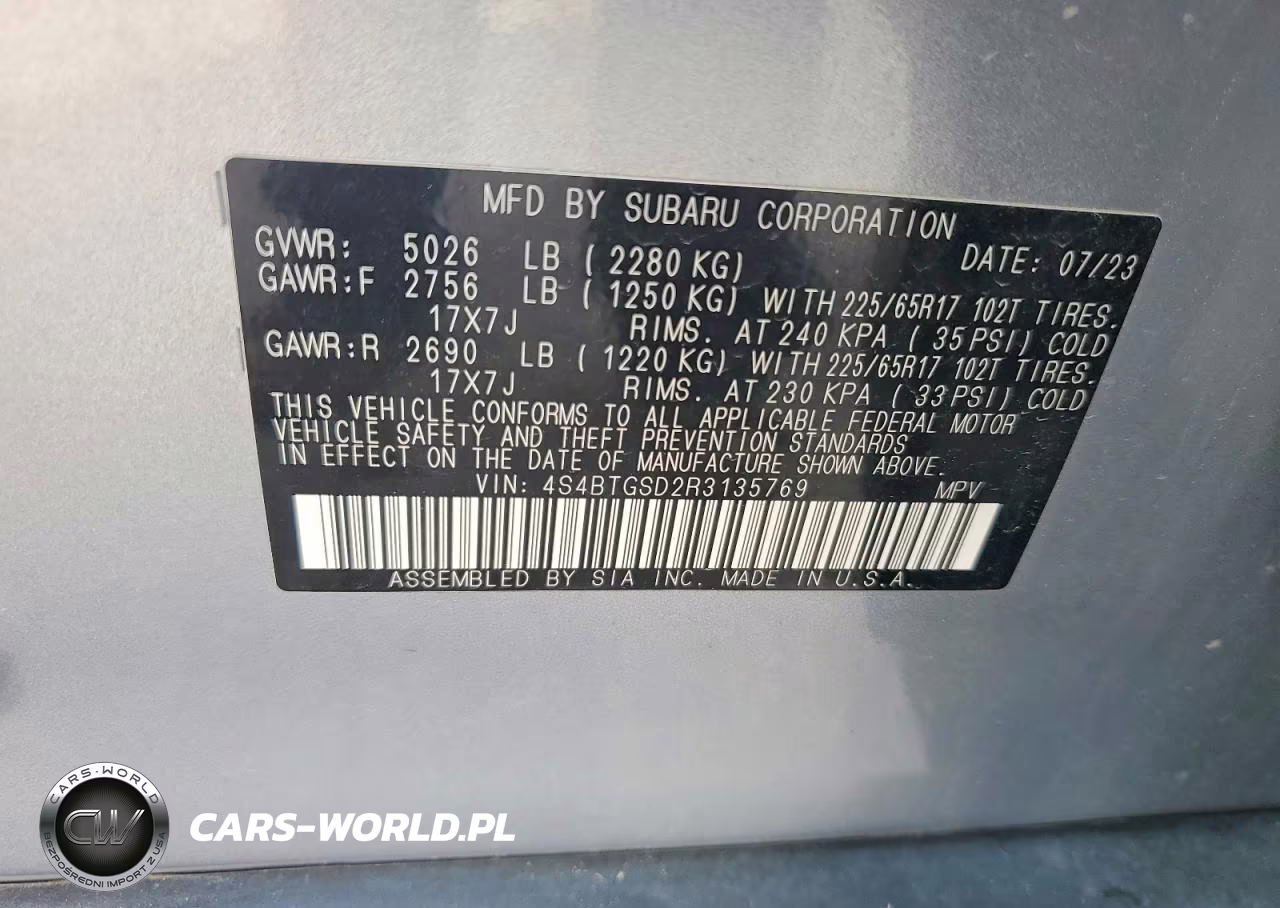 2024 Subaru Outback Wilderness VIN:4S4BTGSD2R3135769 - 13