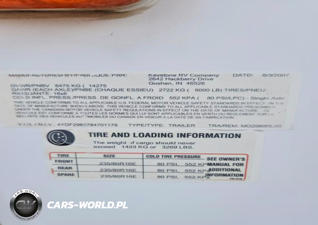 2008 Keystone Camper VIN:4YDF2982784701179 - 10