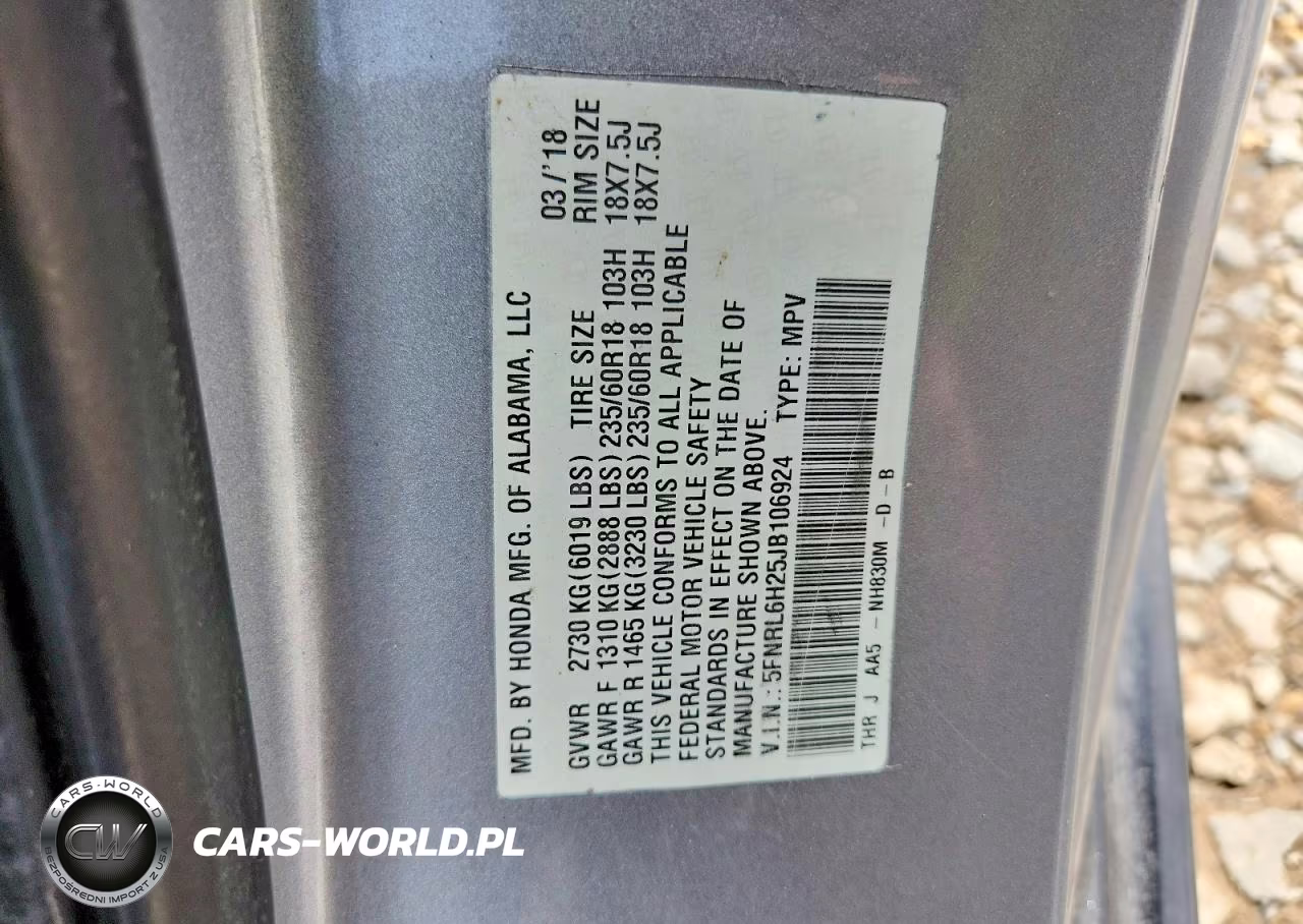 2018 Honda Odyssey Lx VIN:5FNRL6H25JB106924 - 14