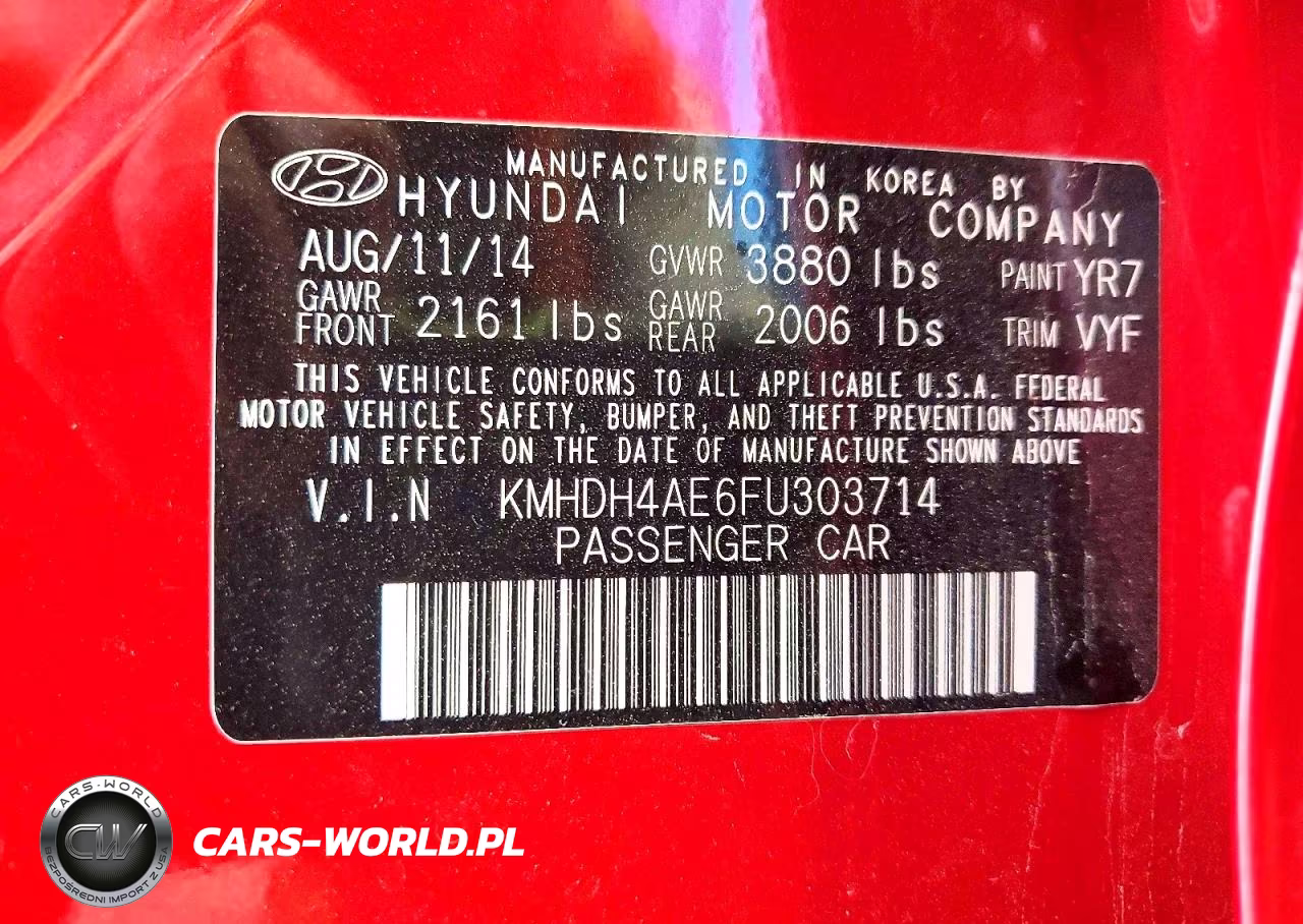 2015 Hyundai Elantra Limited VIN:KMHDH4AE6FU303714 - 13