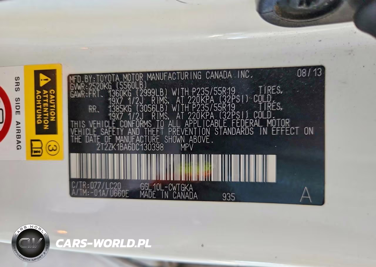 2013 Lexus Rx 350 VIN:2T2ZK1BA6DC130398 - 12