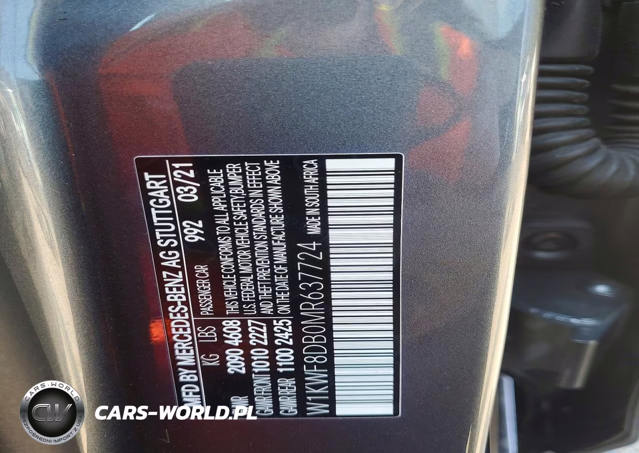 2021 Mercedes-Benz C 300 VIN:W1KWF8DB0MR637724 - 12